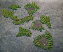 Load image into Gallery viewer, War of the Ring Forest Terrain Set – Painted Resin Miniatures – 11-Piece Board Game Upgrade
