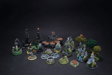 Load image into Gallery viewer, Deluxe War of the Ring Terrain Set – 39 Hand Painted Resin Miniatures | Strongholds, Settlements, Mountains, Argonath & Amon Sûl