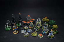 Load image into Gallery viewer, Deluxe War of the Ring Terrain Set – 39 Hand Painted Resin Miniatures | Strongholds, Settlements, Mountains, Argonath & Amon Sûl