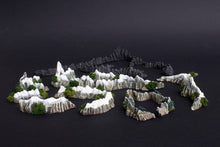 Load image into Gallery viewer, War of the Ring Strongholds & Terrain Set – 31 Resin Models with Argonath Kings and Mountains