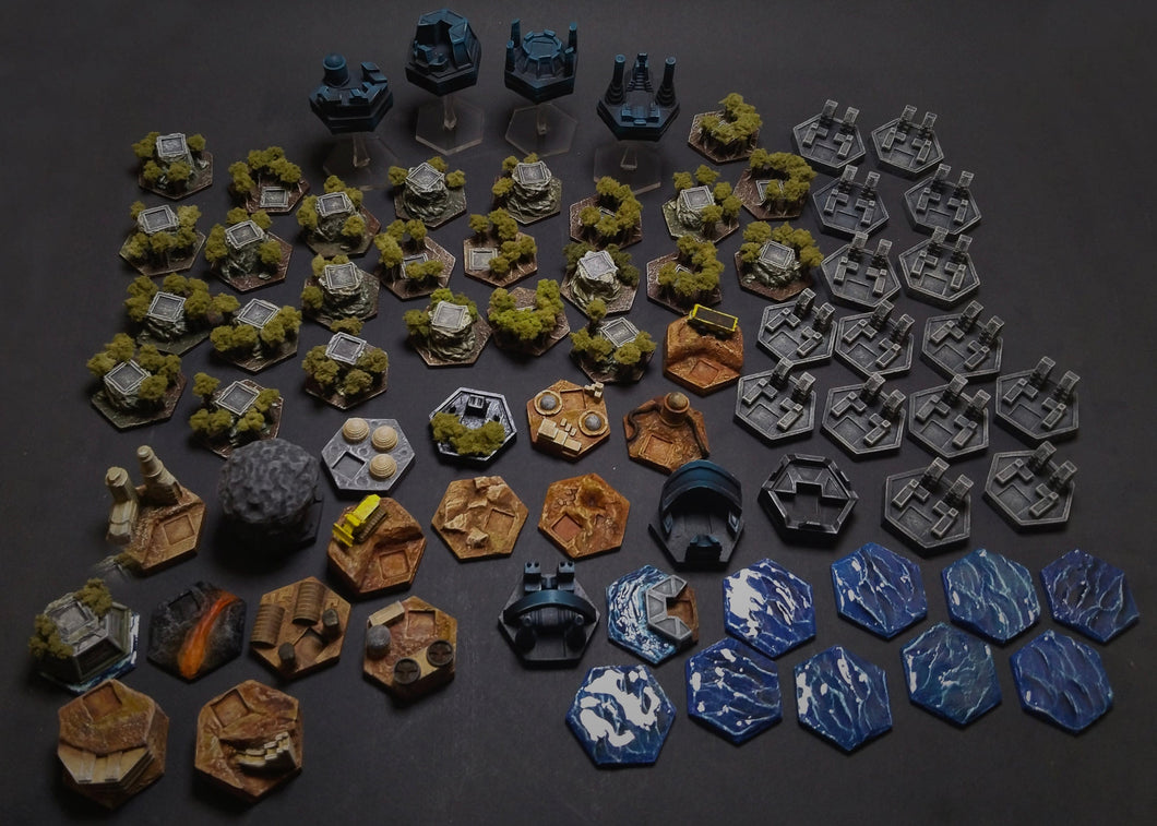 Terraforming Mars Upgrade set, 73 models, fully painted and ready to play, RESIN!!!