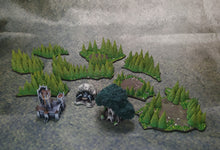 Load image into Gallery viewer, War of the Ring Forest Terrain Set – Painted Resin Miniatures – 11-Piece Board Game Upgrade
