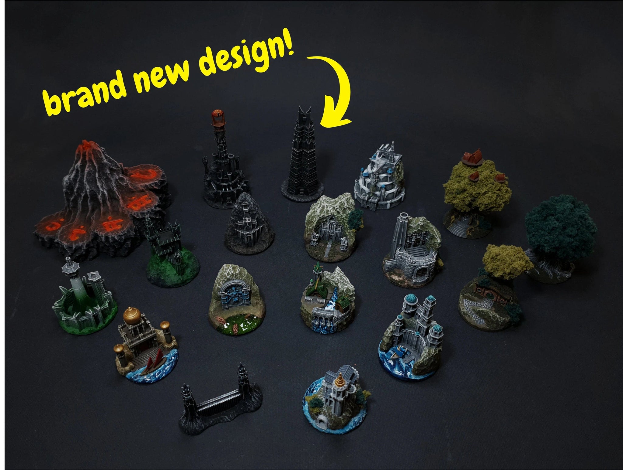 War of the Ring Strongholds & Terrain Set – 31 Resin Models with