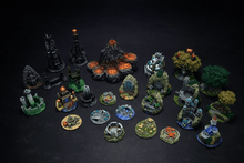 Load image into Gallery viewer, Deluxe War of the Ring Terrain Set – 39 Hand Painted Resin Miniatures | Strongholds, Settlements, Mountains, Argonath &amp; Amon Sûl
