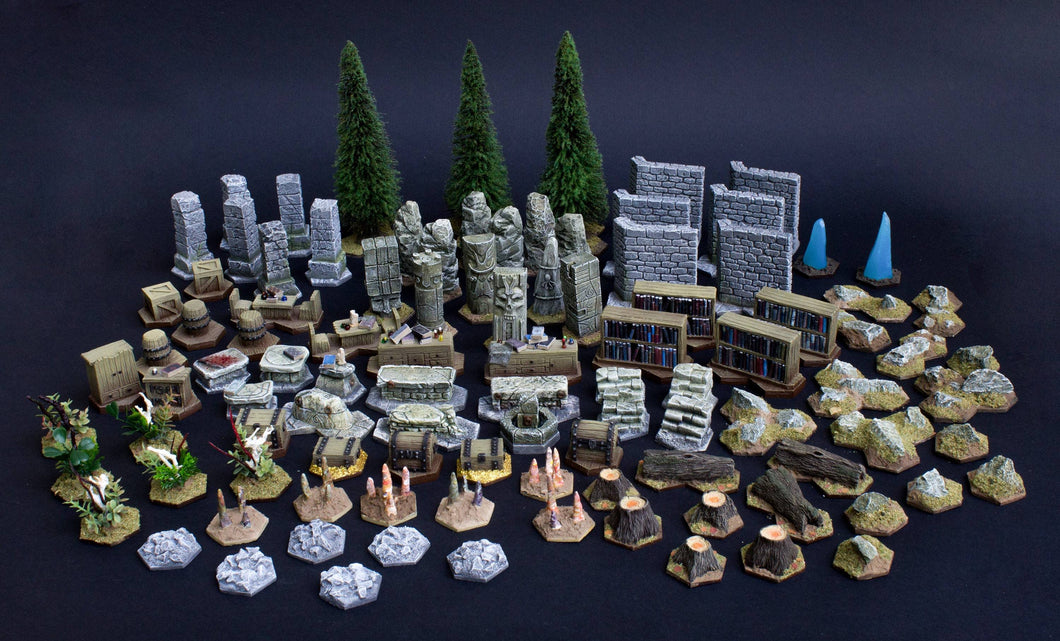 Gloomhaven Compatible Terrain, the best set on the planet! 102 handmade, fully painted resin models